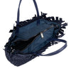 NEW: Taunton Small Woven Tote (Fringed Top) - Navy preneLOVE®