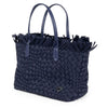 NEW: Taunton Small Woven Tote (Fringed Top) - Navy preneLOVE®