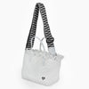 NEW: Taunton Small Woven Tote (Fringed Top) - White preneLOVE®