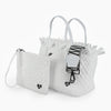 NEW: Taunton Small Woven Tote (Fringed Top) - White preneLOVE®