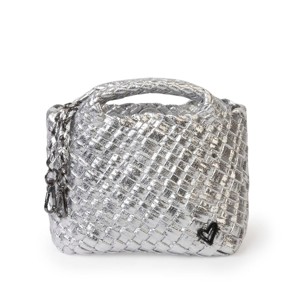 NEW Tiny Mini Woven Tote - Silver preneLOVE®