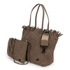 NEW Vulcan Woven Large Tote (Fringed Top) - Buff preneLOVE®