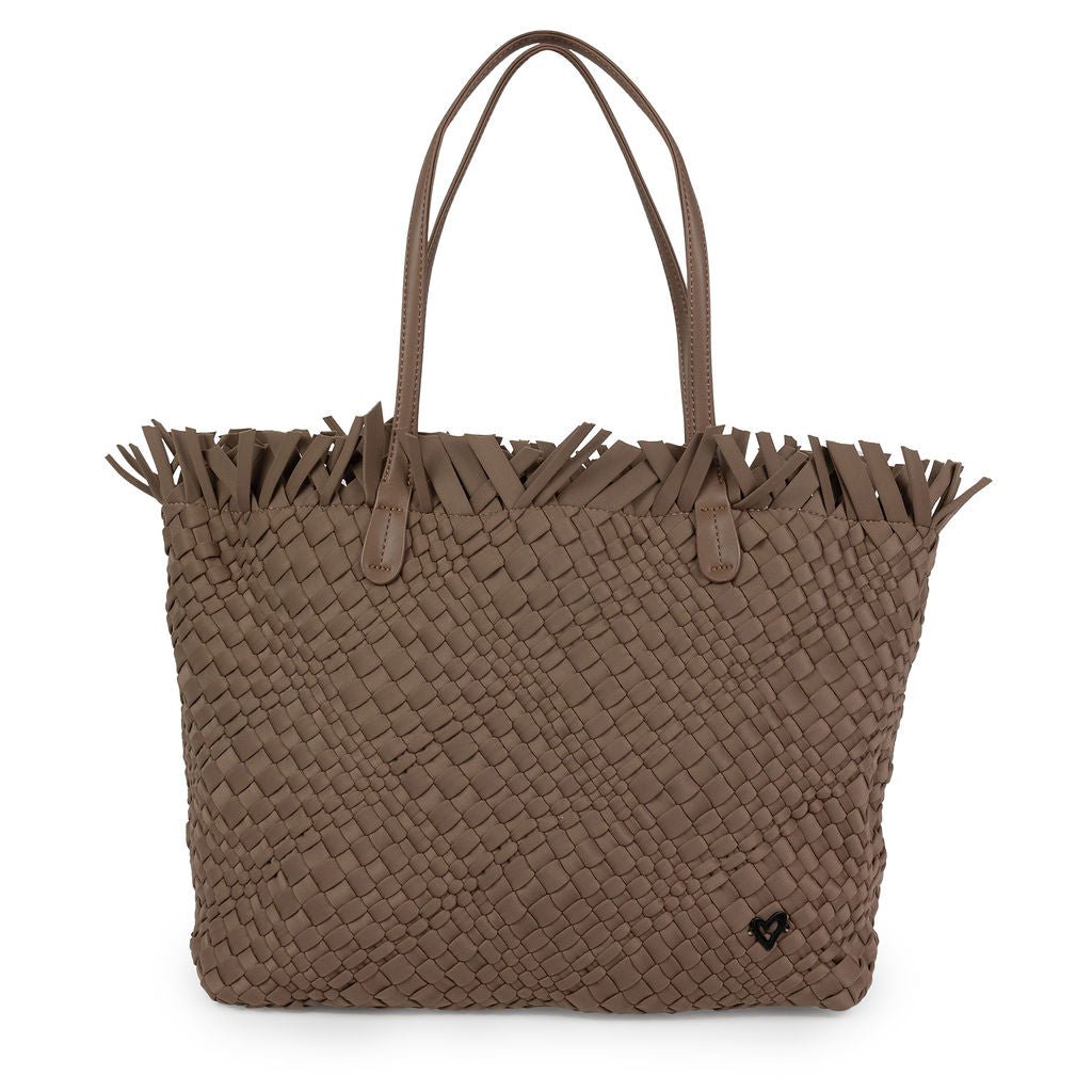 NEW Vulcan Woven Large Tote (Fringed Top) - Buff preneLOVE®