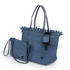 NEW Vulcan Woven Large Tote (Fringed Top) - Denim preneLOVE®