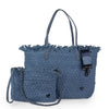 NEW Vulcan Woven Large Tote (Fringed Top) - Denim preneLOVE®