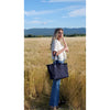 NEW Vulcan Woven Large Tote (Fringed Top) - Navy preneLOVE®