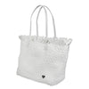 NEW Vulcan Woven Large Tote (Fringed Top) - White preneLOVE®