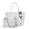 NEW Vulcan Woven Large Tote (Fringed Top) - White preneLOVE®