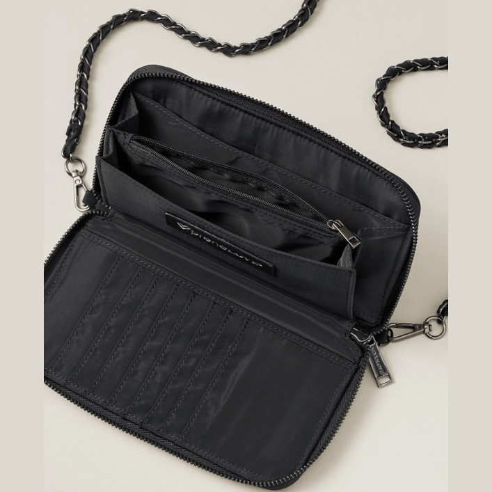 NEW: Watson Woven Wallet/Crossbody - Black preneLOVE®