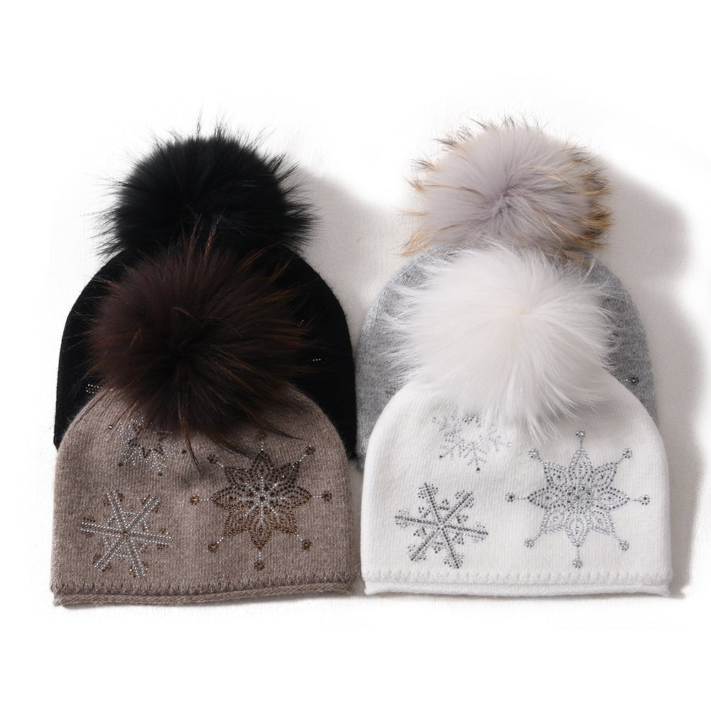 Olivia Snowflake Crystal Hat PNYC