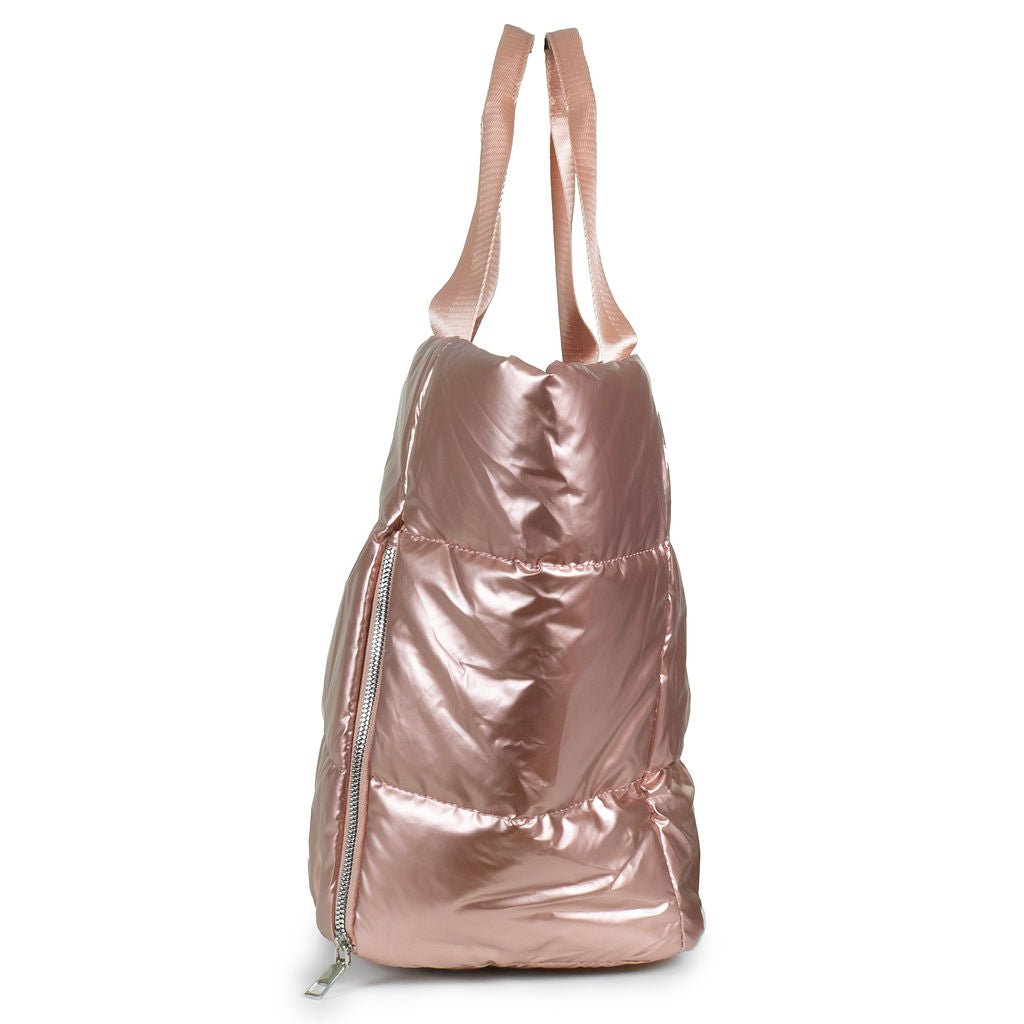 Panorama Puffer Large Tote - Metallic Pink preneLOVE®