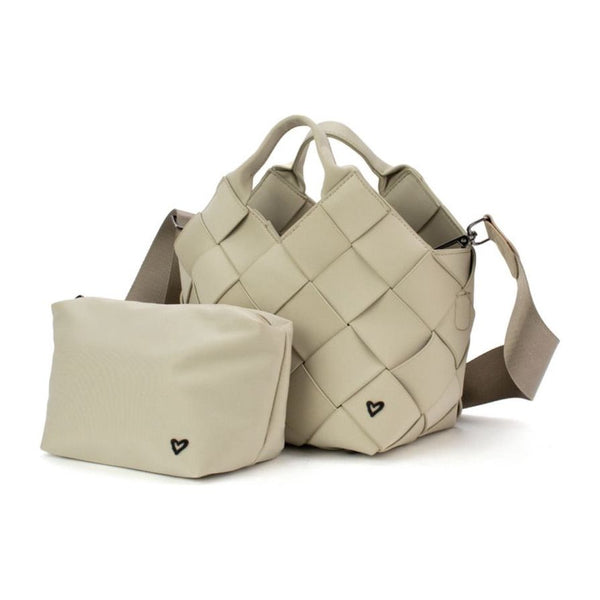 Picton Wide Woven Small Tote - Bone preneLOVE®