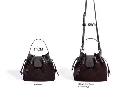 SALE: Genuine Leather & Suede Bucket Bag preneLOVE®