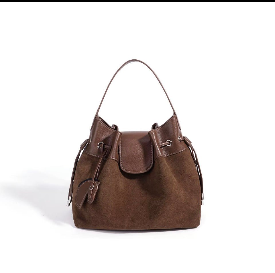 SALE: Genuine Leather & Suede Bucket Bag preneLOVE®