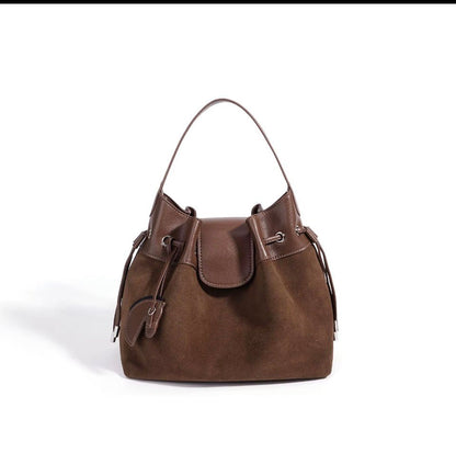 SALE: Genuine Leather & Suede Bucket Bag preneLOVE®