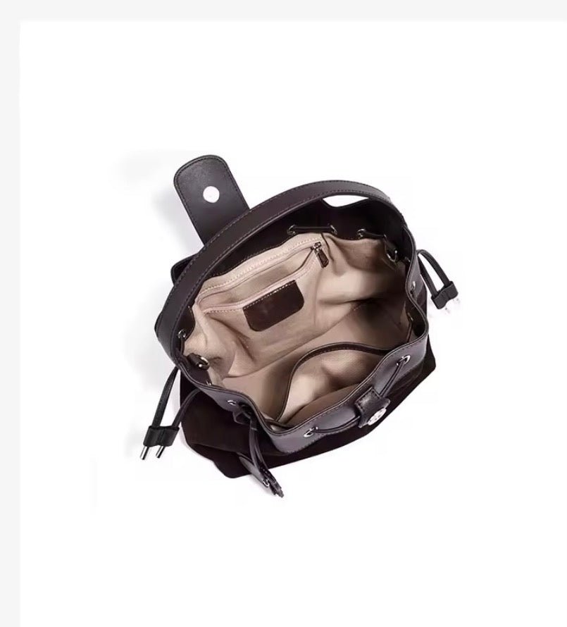 SALE: Genuine Leather & Suede Bucket Bag preneLOVE®