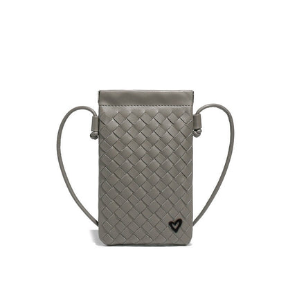 Sherwood Woven Vegan Leather Phone crossbody preneLOVE®