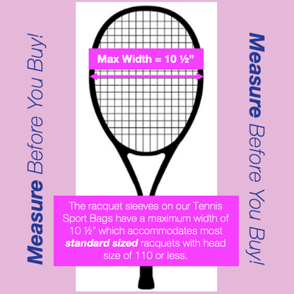 Tennis Sport Bag (now holds 2 racquets) preneLOVE®