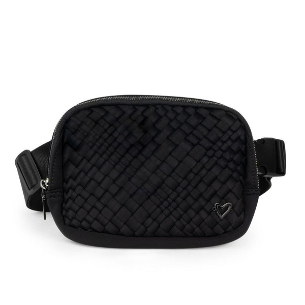 Vaughan Woven Belt/Crossbody Bag - Black preneLOVE®