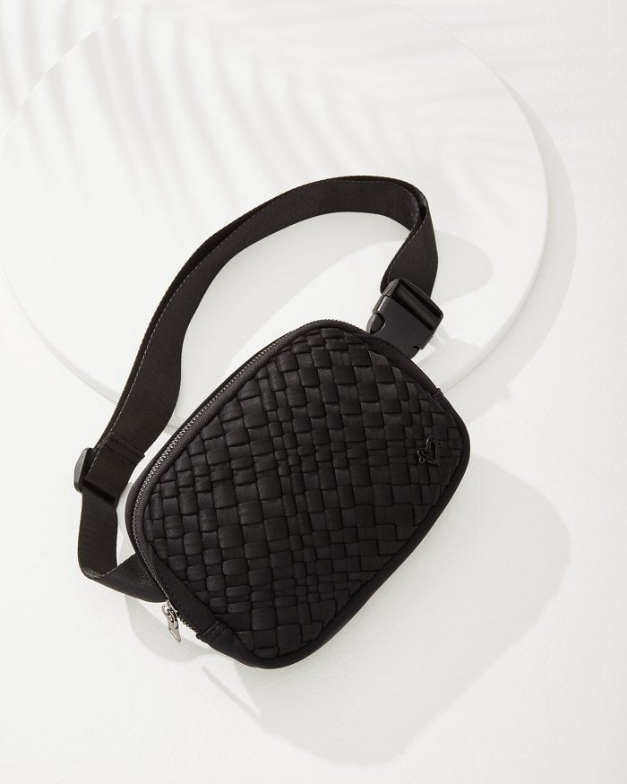 Vaughan Woven Belt/Crossbody Bag - Black preneLOVE®