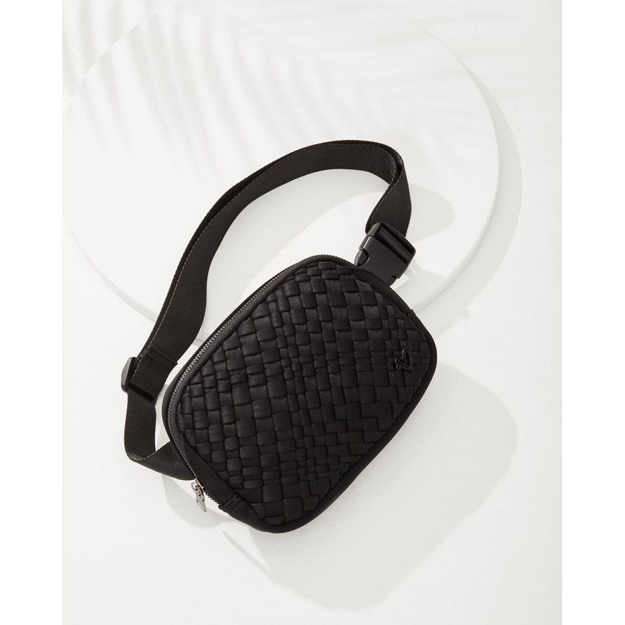 Vaughan Woven Belt/Crossbody Bag - Black preneLOVE®