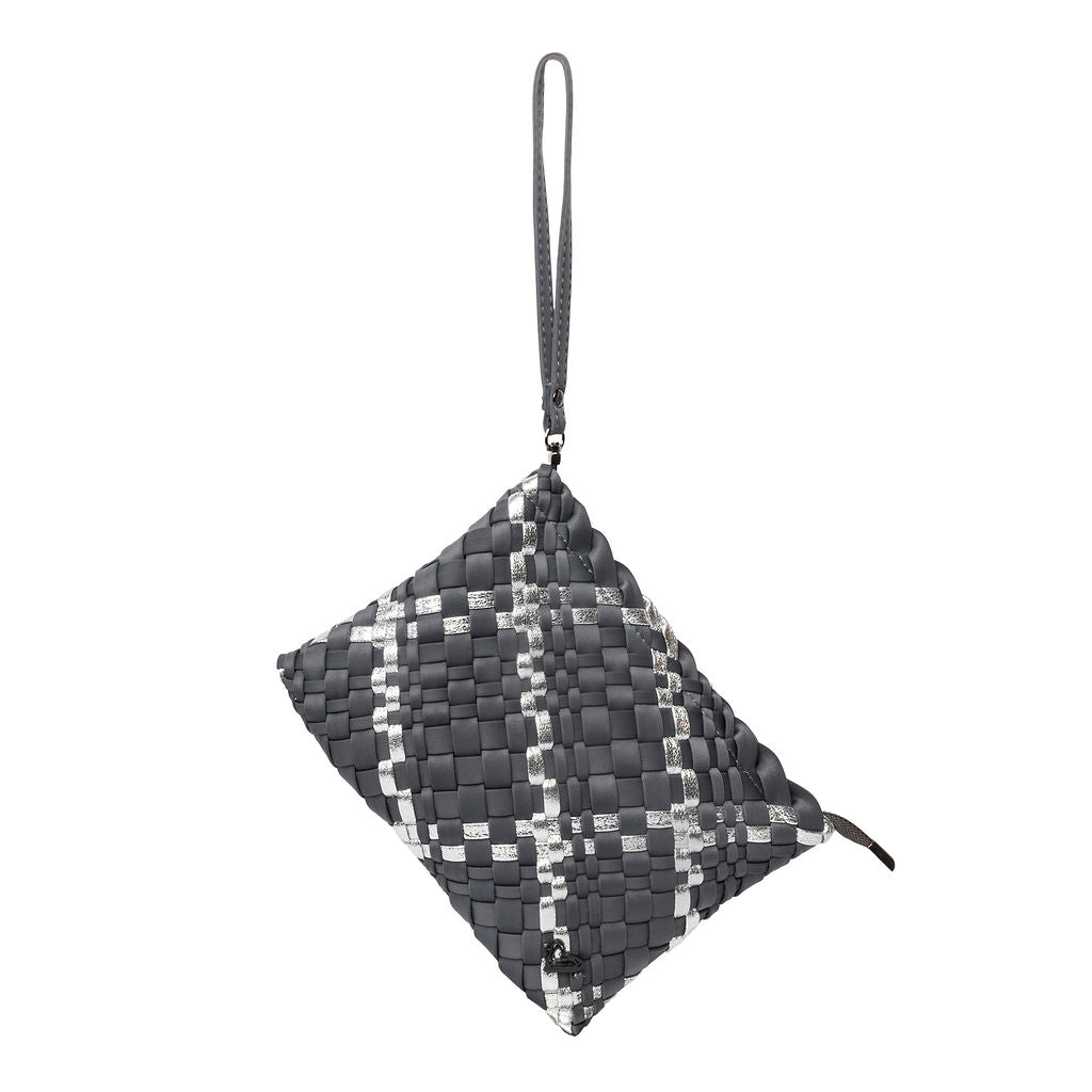 London Woven Large Tote - Charcoal & Silver preneLOVE®