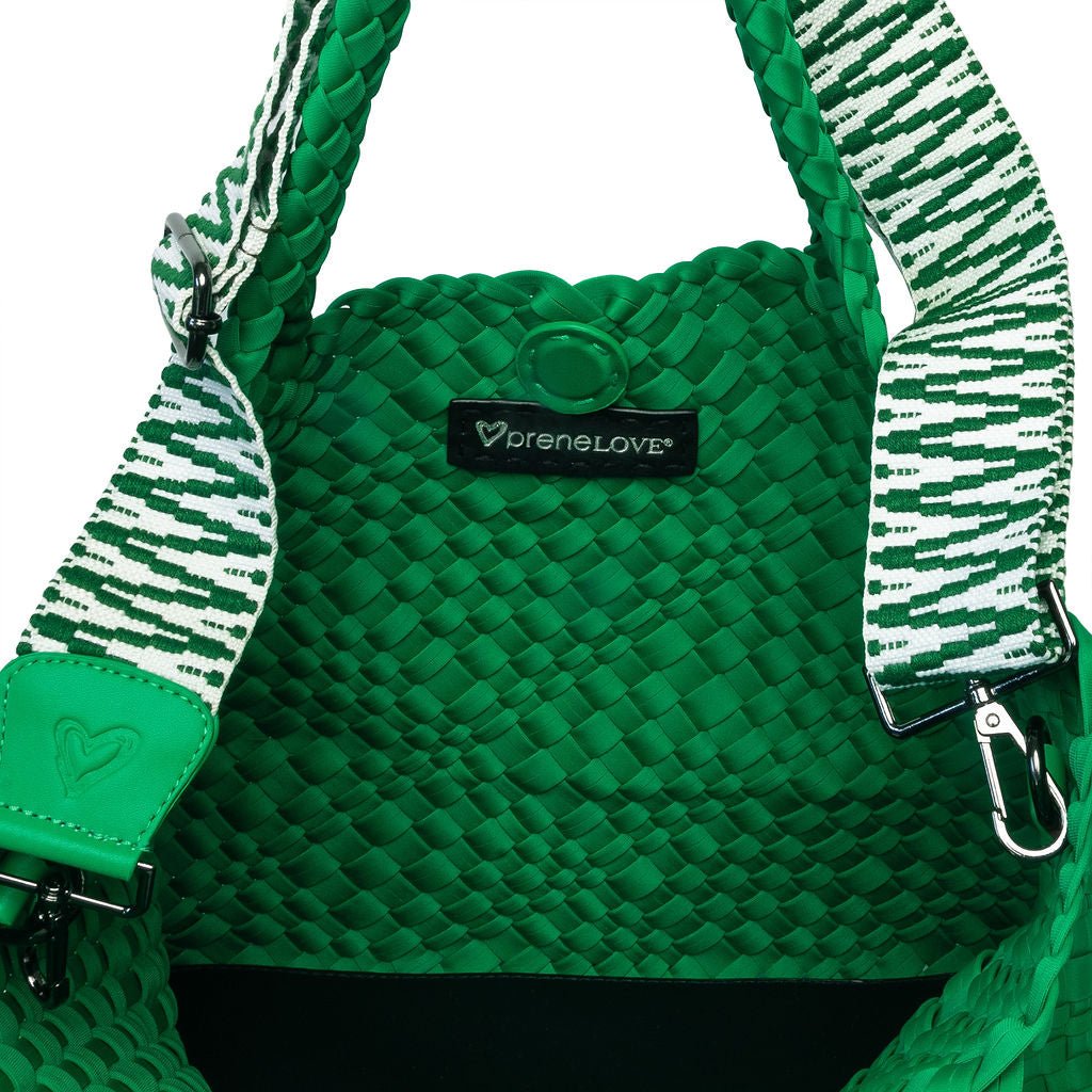 London Woven Large Tote - Kelly Green preneLOVE®