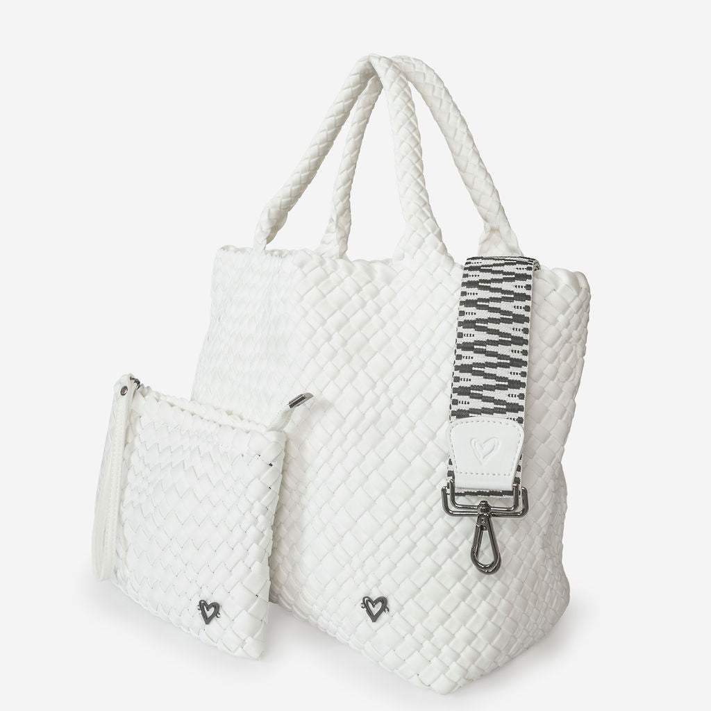 London Woven Large Tote - Polar White preneLOVE®