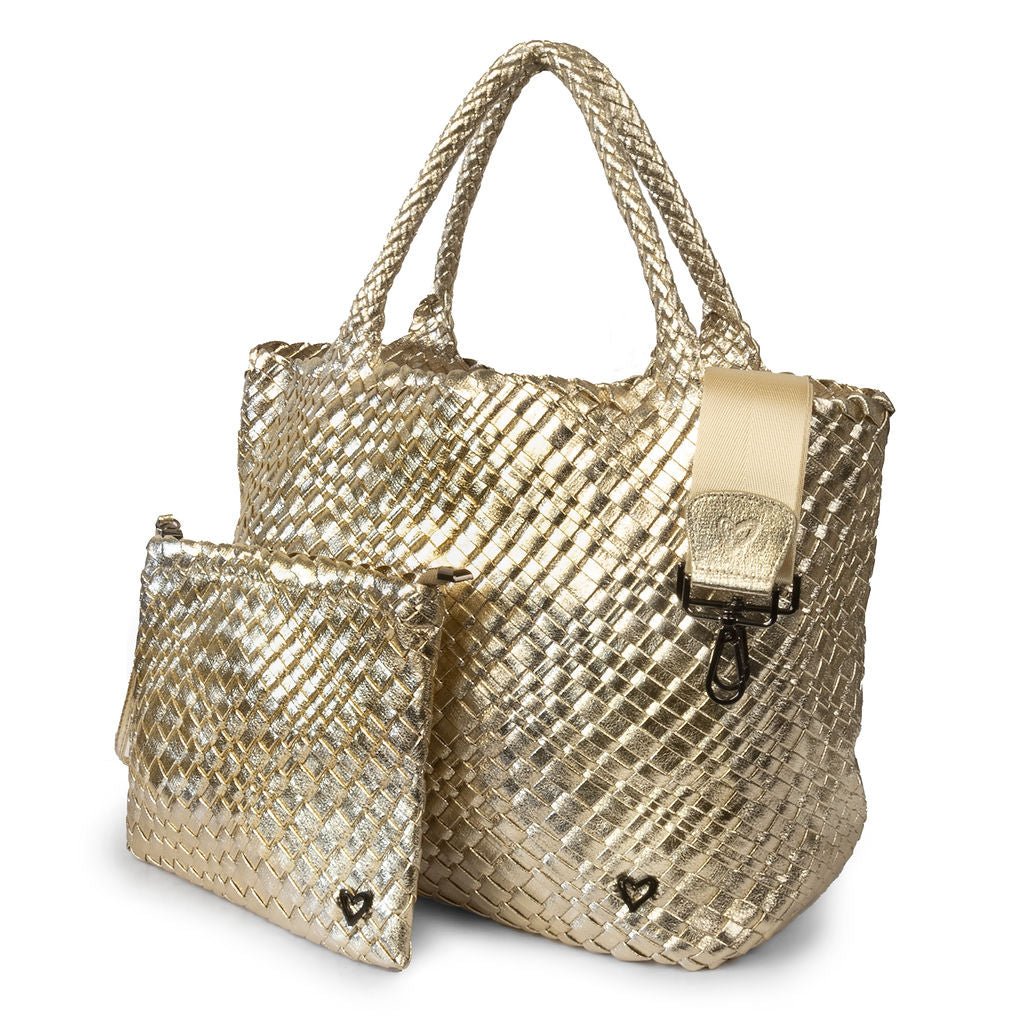 NEW London Woven Large Tote (SE) - Gold preneLOVE®