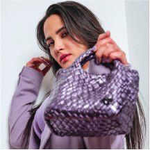 NEW Tiny Mini Woven Tote - Metallic Purple preneLOVE®