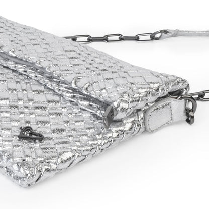 NEW Victoria Hand-woven Convertible Clutch - Silver preneLOVE®