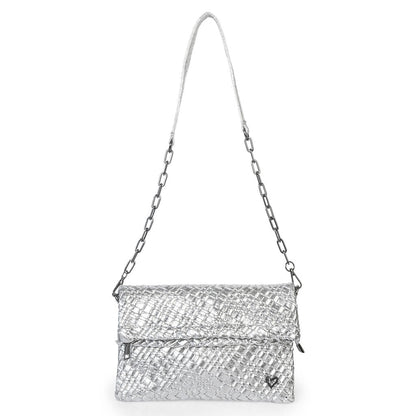 NEW Victoria Hand-woven Convertible Clutch - Silver preneLOVE®