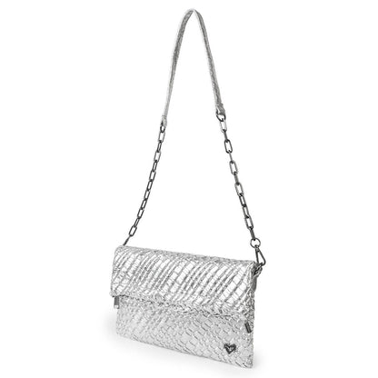 NEW Victoria Hand-woven Convertible Clutch - Silver preneLOVE®
